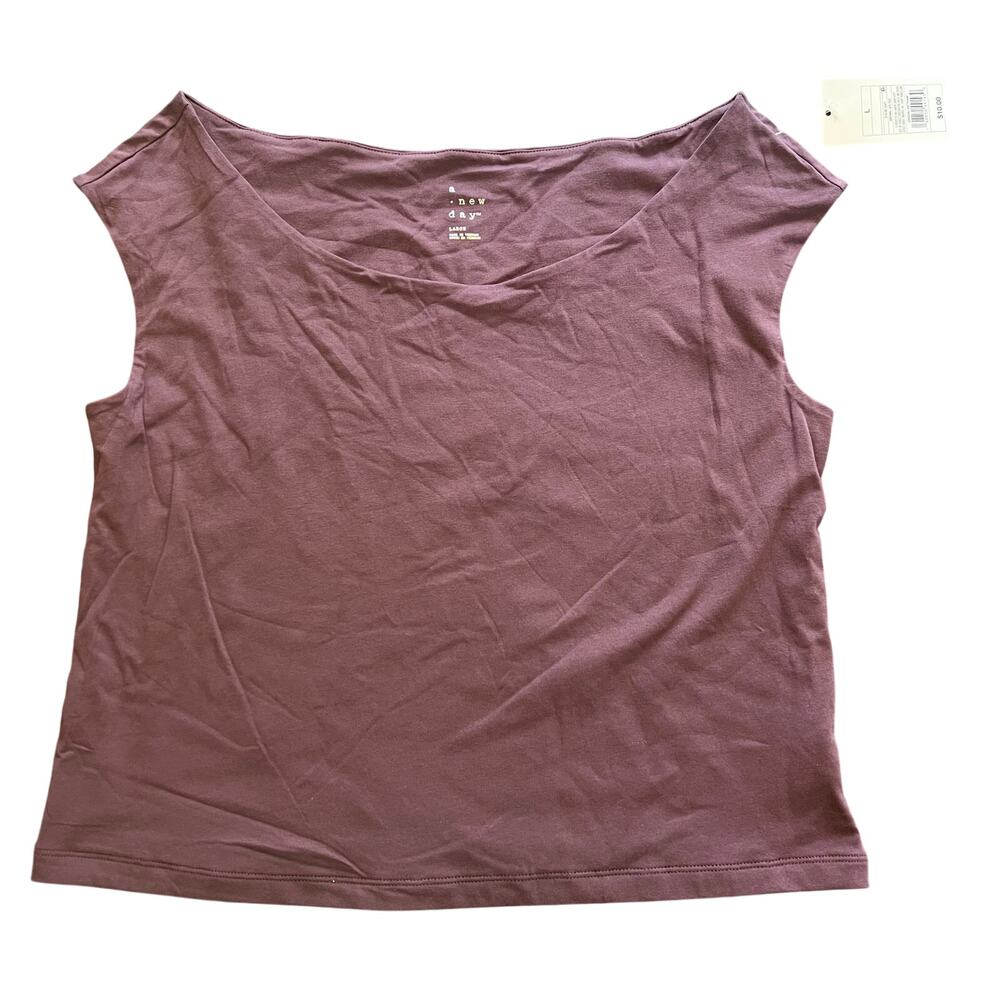 A New Day Women’s Large Cap Sleeve Scoop Neck Top NWT